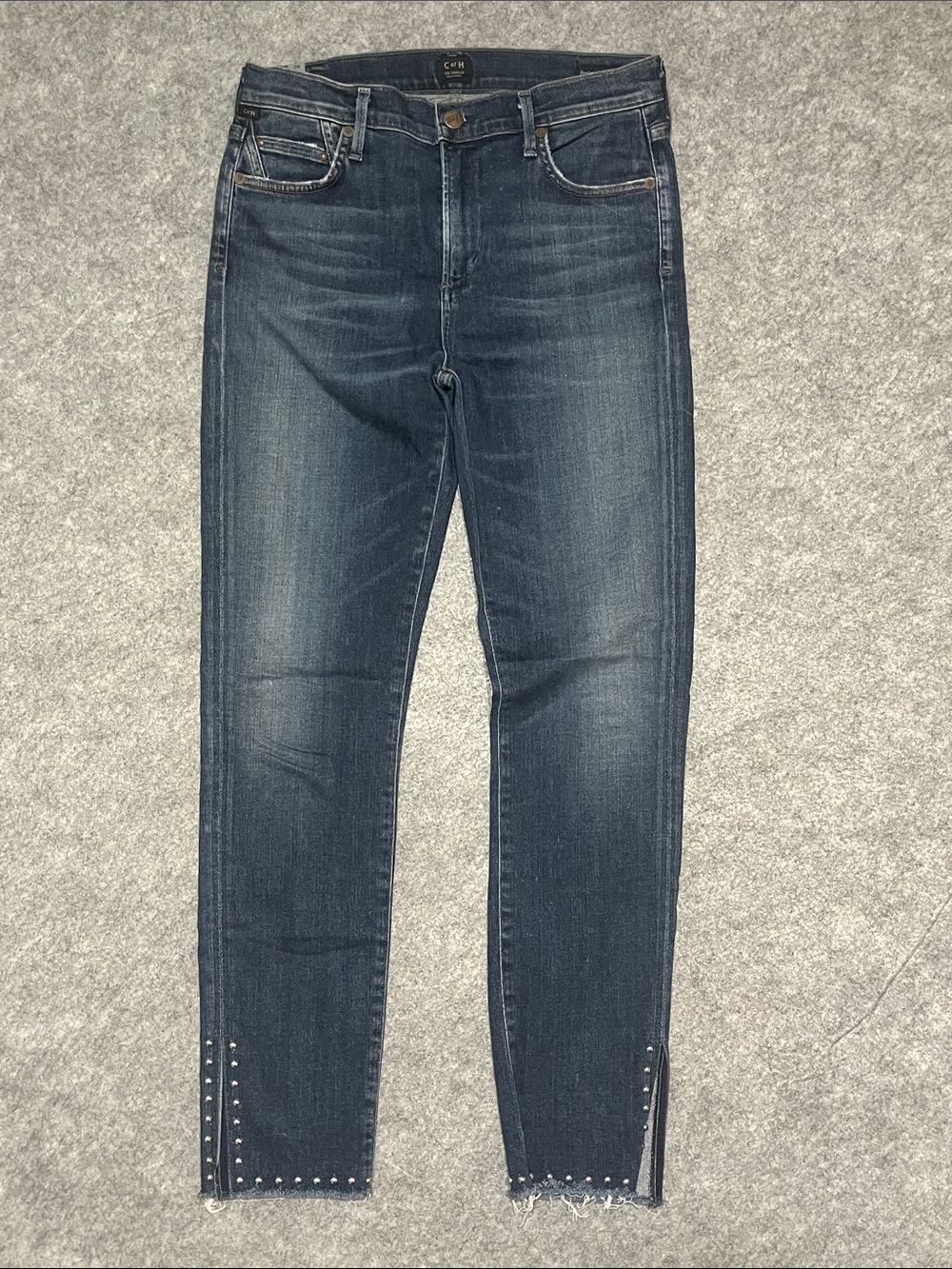 Citizens of Humanity Rocket High Rise Skinny Women's Jeans with Studded Hem